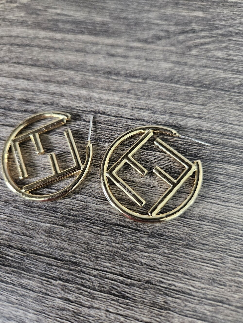 Double Monogram Hoop Earrings